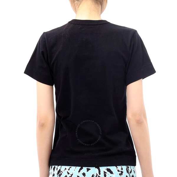 Comme Des Garcons Ladies Black Heart Patch T-shirt