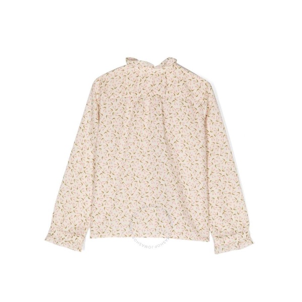 Bonpoint Kids Cherry Pattern Cotton Blouse