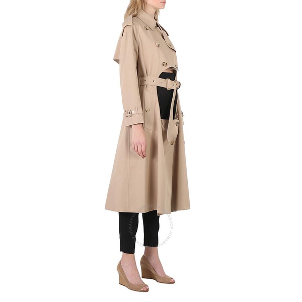 Burberry Cotton Gabardine Step-through Double-breasted Trench Coat