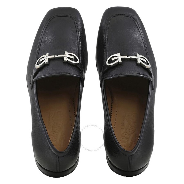 Salvatore Ferragamo Men's Black Giove Gancini Ornament Loafers