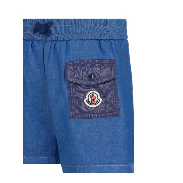 Moncler Kids Embroidered Logo Pocket Shorts