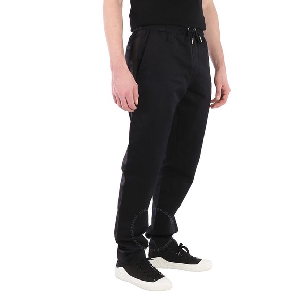 Burberry Men's Linen-cotton Track Pants in Black