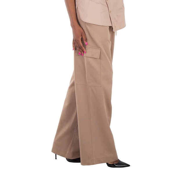 Tibi Ladies Tan Active Knit Wide Leg Pull On Pant