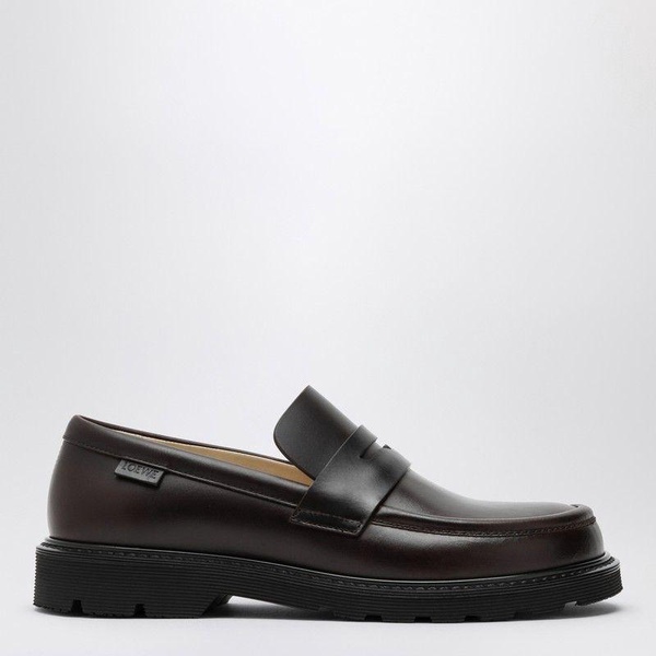 Loewe Brown Leather Blaze Loafer Women