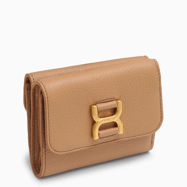 Chloé Mercie Trifold Wallet Small Beige