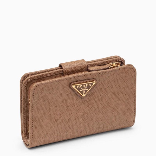 Prada Cramel-Coulored Saffiano Wallet Women