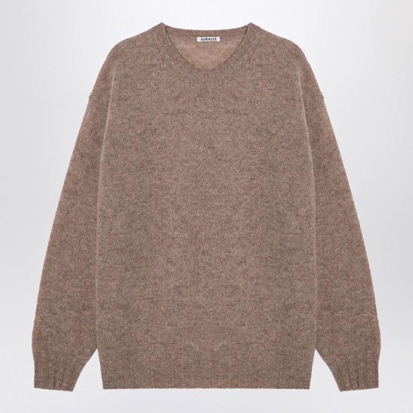 Auralee Beige Wool And Cashmere Jumper Men