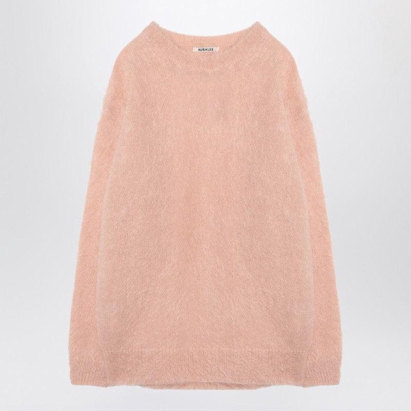 Auralee Pink Mohair And Wool Jumper Men