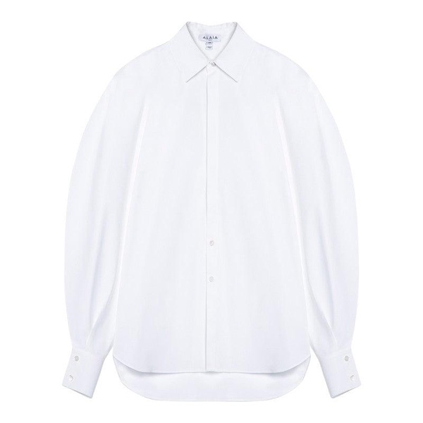 Alaia White Shirt With Balloon Sleeves Women