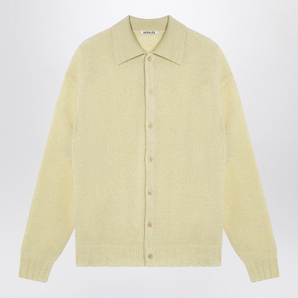 Auralee Light Yellow Shirt Cardigan Men