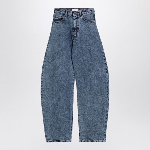 Alaia Blue Rounded Denim Jeans Women