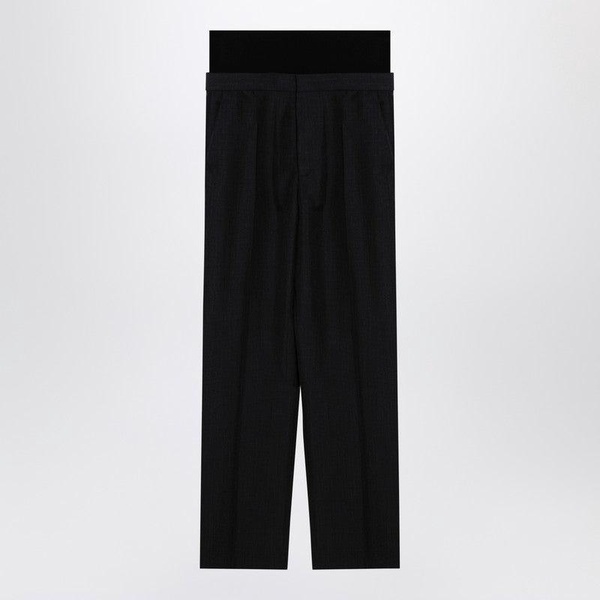 Alaia Grey Trousers With Knitted Band Women