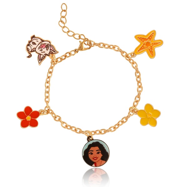 Moana Pua Flower Starfish Charm Bracelet - 6.5''