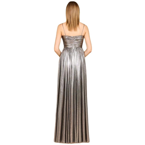 Women's High Slit Metallic Jersey Dress