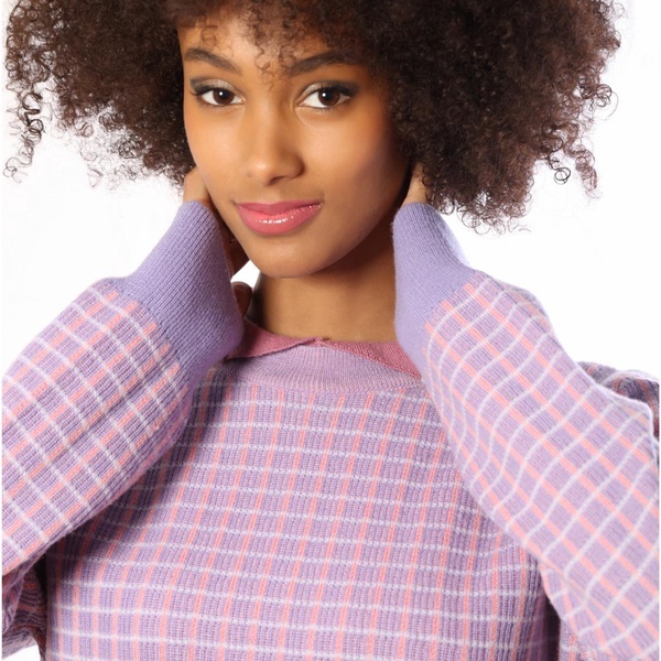 Women's Bellemere Tweed Merino Pullover With Pearl Collar