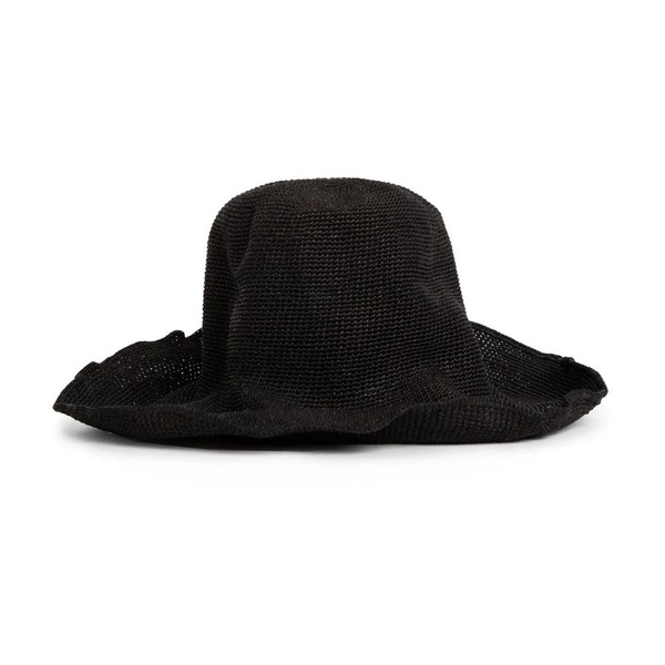 Black Paper Straw Hat