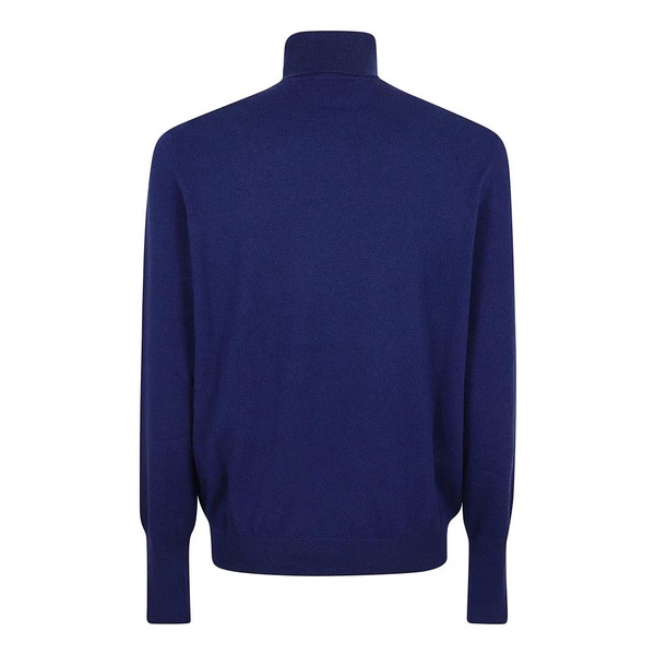 Blue Cashmere Turtleneck Sweater AW24