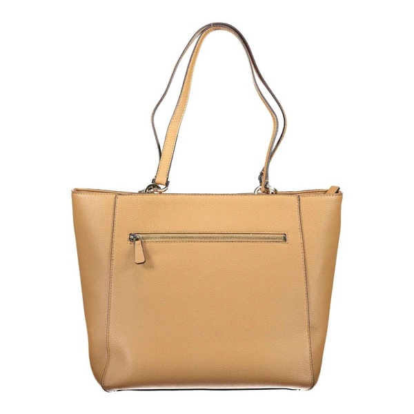 Brown Dual-Compartment Handbag for Women