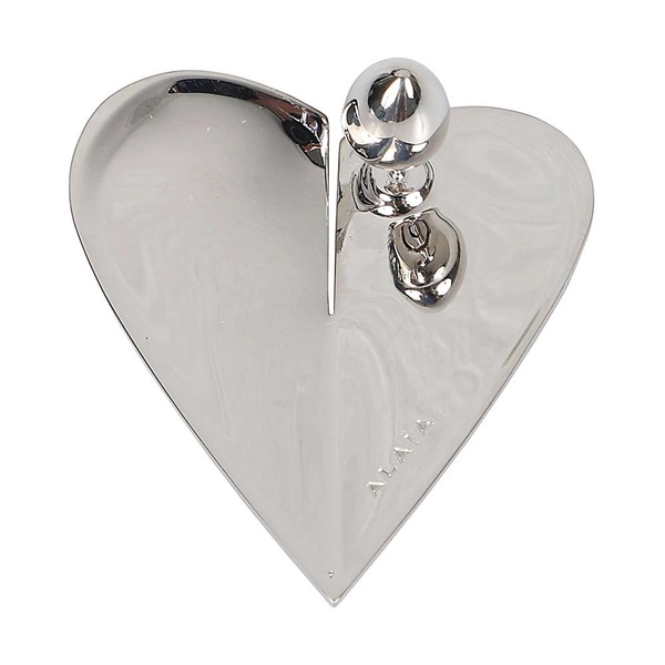 Heart-shaped Silver Earrings Pair