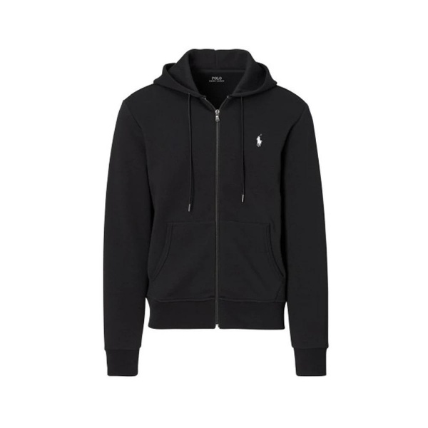 Black Hooded Zip-Up Jacket