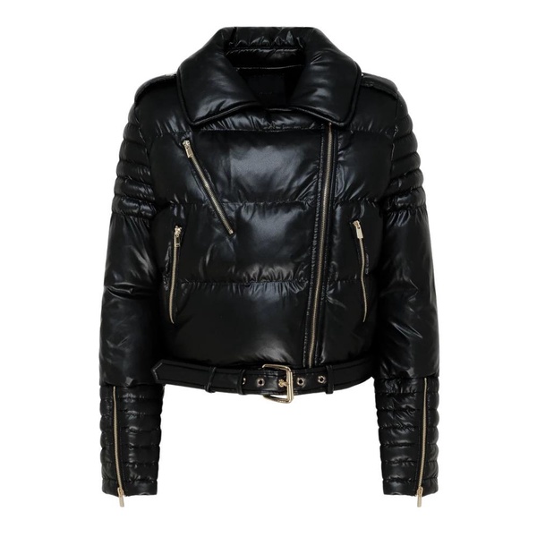 Black Biker Jacket with Zipper