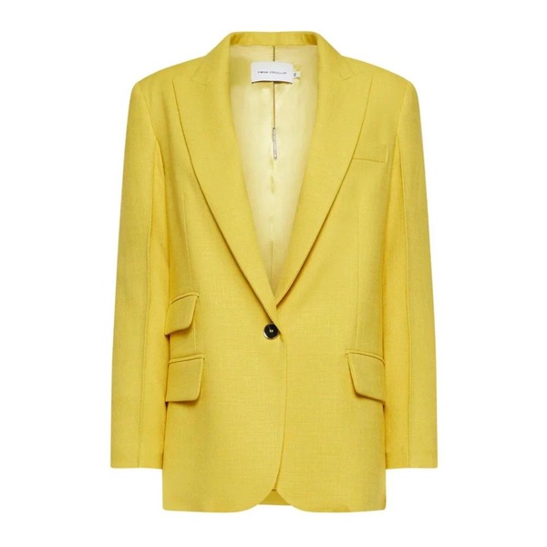 Elegant Gold Button Straight Jacket