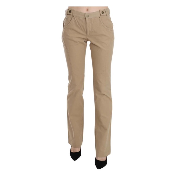 Beige Straight Leg Pants