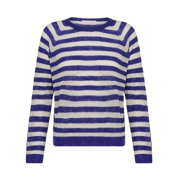 Striped Lurex Sweater Pearl Stitch