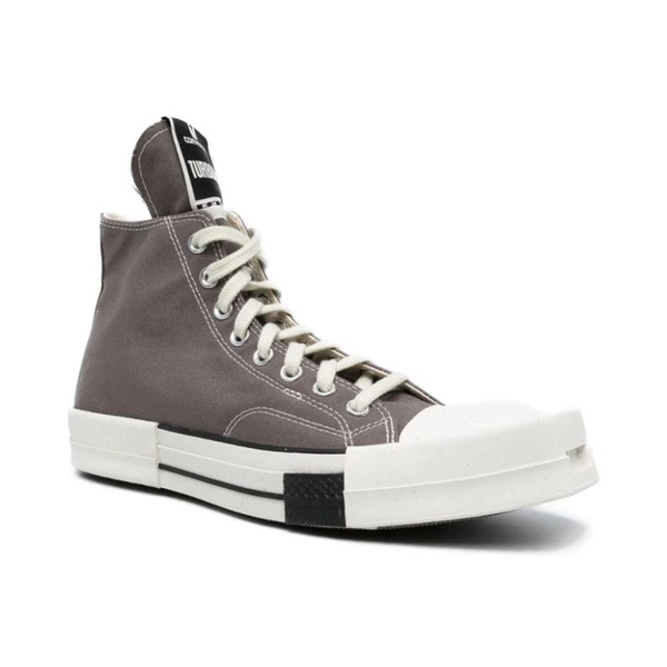 Grey Canvas High-Top Sneakers