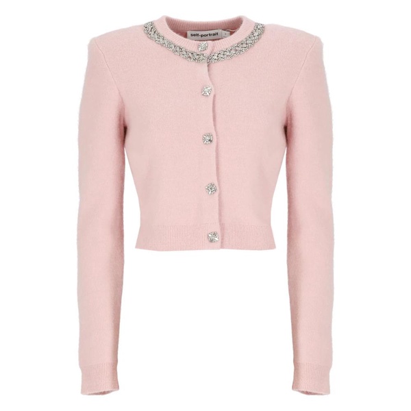 Pink Strass Cardigan Sweater