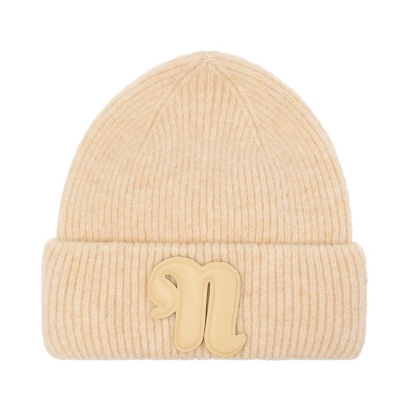 Fluffy Knit Beanie in Creme