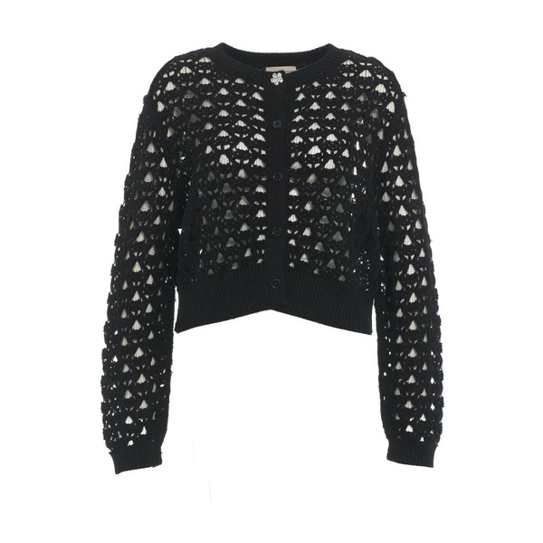 Black Crochet Cardigan AW24