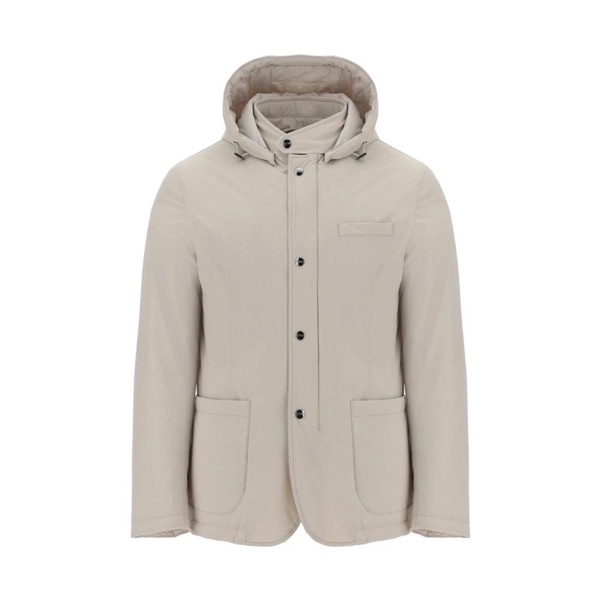 Travel Jacket Avorio Hooded Zip