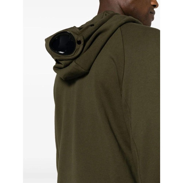 Diagonal Raised Fleece Goggle Zipped Hoodie