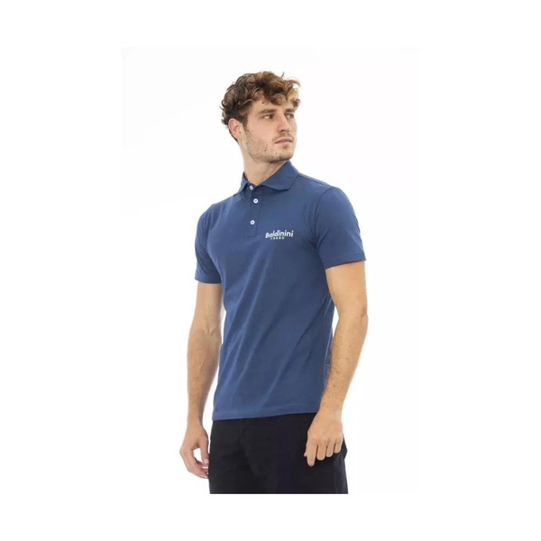 Blue Embroidered Logo Polo Shirt