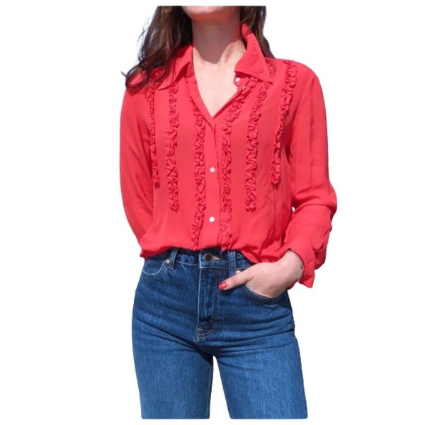 Nicole Ruffled Viscose Shirt