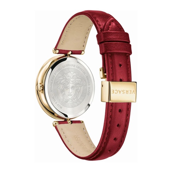 Palazzo Empire Red Leather Gold Watch