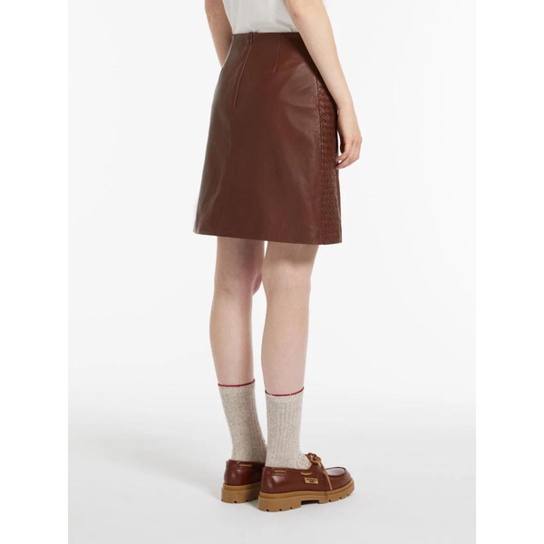 Leather Mini Skirt Flared Silhouette