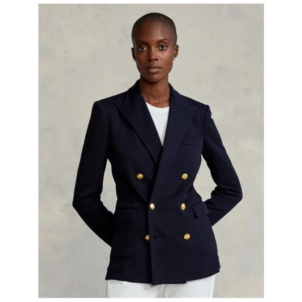 Classic Fitted Blazer in Cotton and Viscose