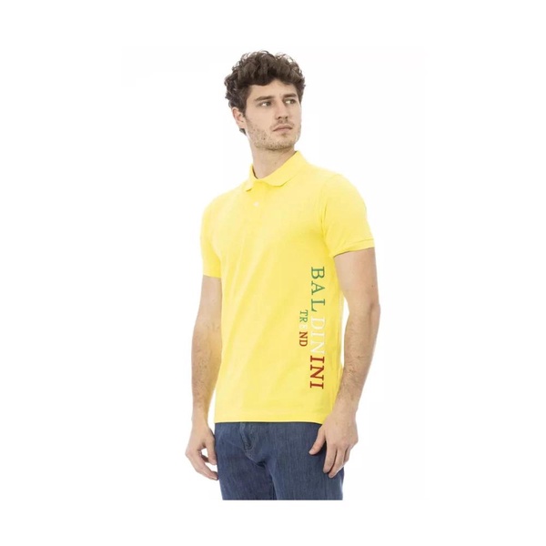 Trendy Yellow Cotton Polo Shirt