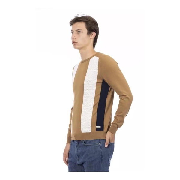 Brown Cotton Long Sleeve Sweater