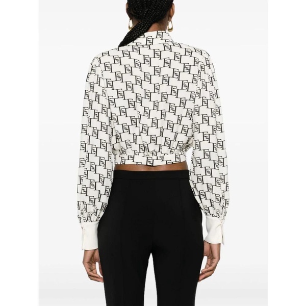 Logo Print Georgette Shirt