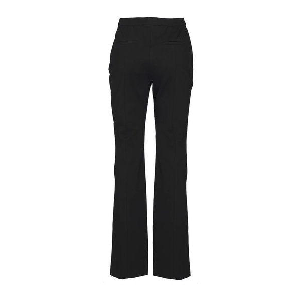 Black Slim-Fit Punto Pants with Cut-Out Cuffs