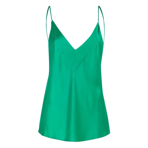 Silk V-Neck Spaghetti Strap Top