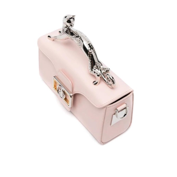 Pink Pencil Cat Nano Top Handle Bag