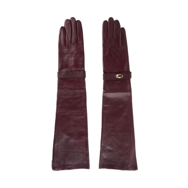 Red Leather Gloves Stylish Warmth