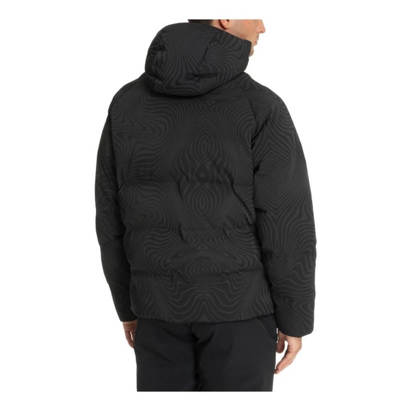 Abstract Down Jacket with Zip Closure