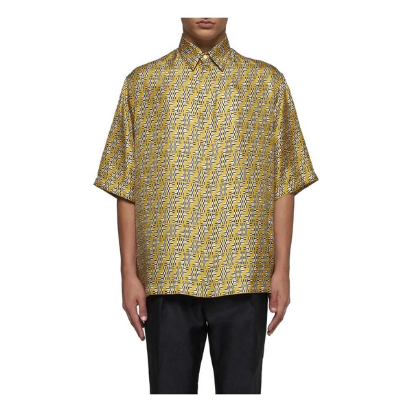 Silk FF Labyrinth Print Shirt