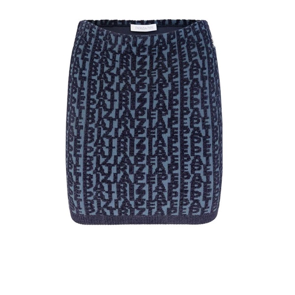 Mini Slim Skirt Monogram Jacquard Detail