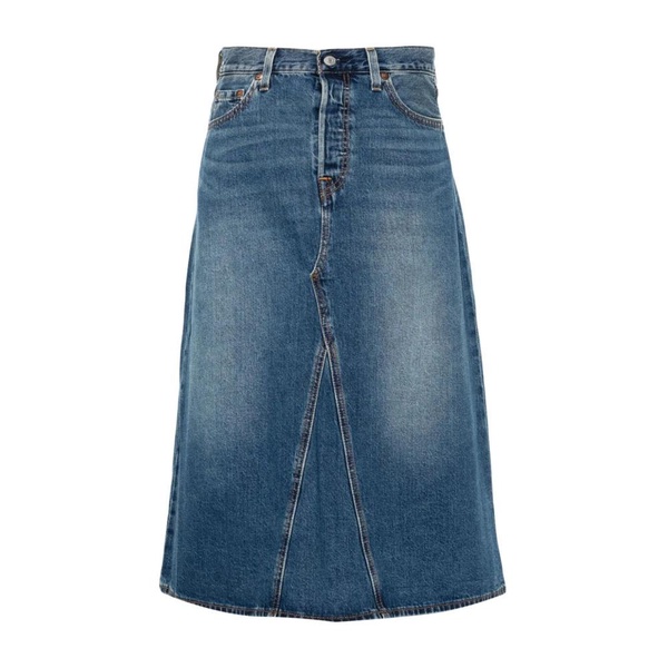 Blue Denim A-Line Skirt